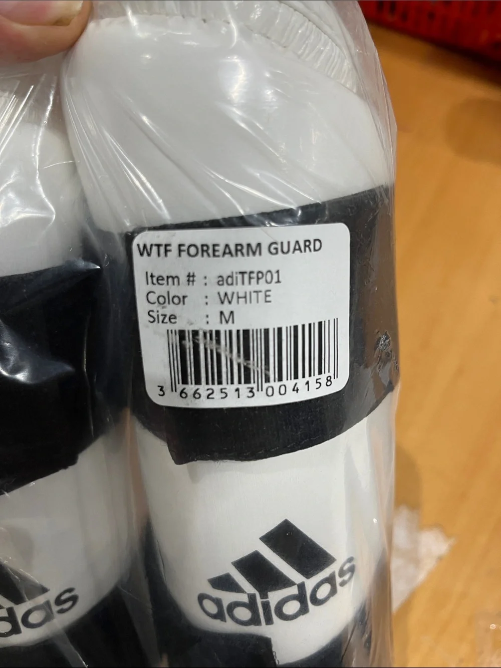adidas White & Black Taekwondo Forearm Guards